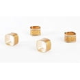 thumbnail image 2 of Fennco Styles Sparkling Square Design Metal Napkin Rings, Set of 4, 2 of 12