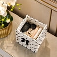 thumbnail image 5 of Dongrere Polka Dot Storage Basket Quilted Fabric Square Makeup Basket Cosmetic Organizer for Women Bathroom Use, 5.5 Inch, Black, 5 of 7