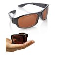 thumbnail image 1 of HD Vision Fold Aways Store Gafas de sol de diseño - Deluxe- 2 Pack (Negro) HD Vision HDFOLDAWAYBLACK2PK, 1 of 5