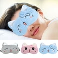 thumbnail image 2 of Bangcool Sleeping Mask Cute Cartoon Cat Blindfold Eyeshade with Ice Pack for Home Travel, 2 of 9