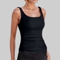 thumbnail image 2 of Womens Tankini Tops V Neck Triangle Swim Bathing Suit Athletic Swimwear Top Only, 2 of 7