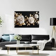 thumbnail image 2 of Flower Canvas Art Flower Picture Bathroom Wall Decor Fraemd Floral Painting Vintage Artwork for Living Room Office Home Decoration Gallery Wrapped Ready to Hang(Flower-3,12.00"x18.00"), 2 of 6