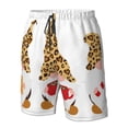 thumbnail image 4 of Fotbe Christmas Gnomes In Leopard Trajes de Baño Estampados para Hombre, Shorts de Verano de Secado Rápido, Ropa de Playa, Bañadores-Small, 4 of 6