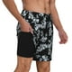 thumbnail image 2 of Balery Flower Bañador para hombre, shorts de playa de secado rápido con entrepierna y forro de compresión-Medium, 2 of 6