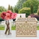 thumbnail image 5 of Caja para tarjetas, caja de regalo de boda, diseño hueco de madera natural con cerraduras, caja para tarjetas de boda plegable fácil de instalar, 5 of 5