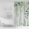 thumbnail image 4 of 54x78 Inch Shower Curtain Decorative Spring Eucalyptus Bathtub Bath Curtains Fabric Waterproof Bathroom Decor Sage Green Leaf Boho Floral Botanical Small Stall Shower Curtain Set with 12 Hooks, 4 of 6