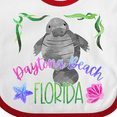thumbnail image 4 of Inktastic Daytona Beach Florida Cute Swimming Manatee Boys or Girls Baby Bib, 4 of 4