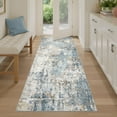thumbnail image 4 of UERMEI 2'x6' Runner Rugs Non Slip, Washable Indoor Rug for Hallway Kitchen Entryway Doormats, Modern Abstract Bedroom Home Decor Carpets, Blue, 4 of 9