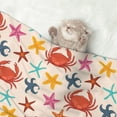 thumbnail image 2 of Yiaed Crabs And Seastars Print Dog Blankets-Cat Blanket Washable for Couch Protection,Puppy Blanket, Soft Plush Reversible Throw Furniture Protector-Medium, 2 of 8