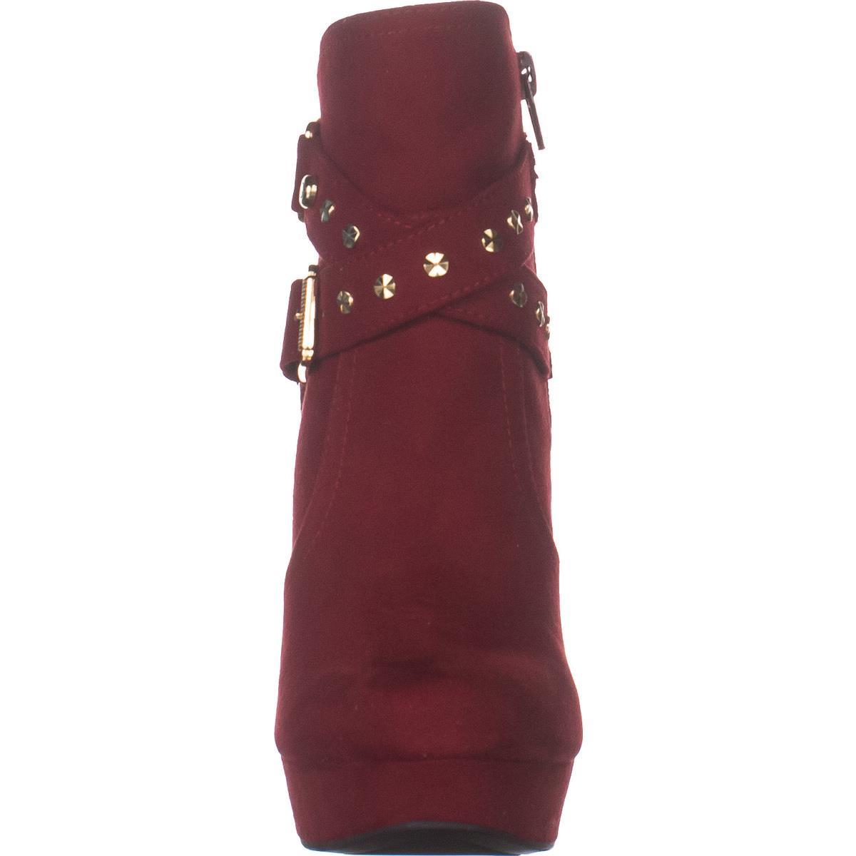 guess red ankle boots