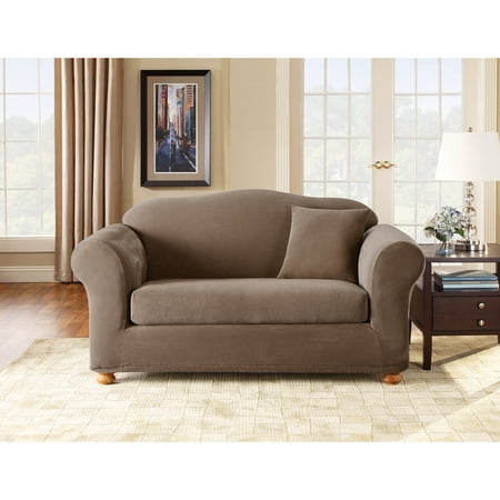 Sure Fit Stretch Pique Two Piece Sofa Slipcover
