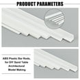 thumbnail image 4 of 40pcs 6 Styles ABS Plastic Bar Rods White ABS Plastic L-Shaped Tube Hollow Half-Round Tube, 4 of 6