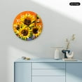 thumbnail image 4 of PRATYUS Sunflowers Butterfly Vase 10 Inch Round Wooden Wall Clock 10x10in, 4 of 8