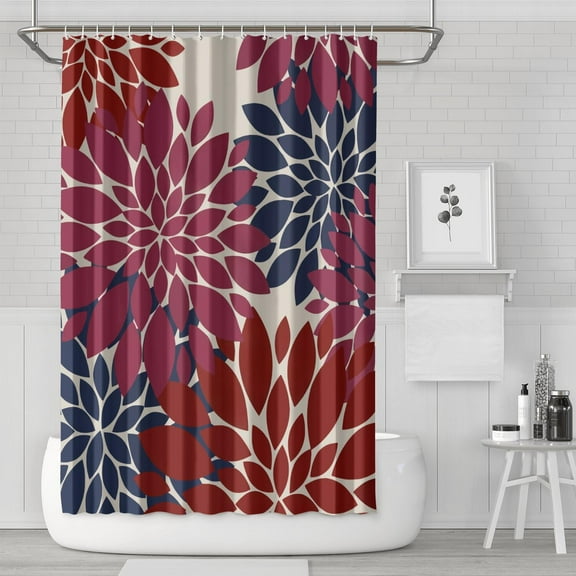 Waterproof Bohemian Shower Curtain 72x72 Inch Boho Style Polyester Unique Shower Curtain for Bathroom Hotel Home Decor with 12 Plastic Hooks