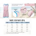 thumbnail image 6 of Summer Sleeveless Women Striped Printing Crewneck Casual Drawstring Dress with Pocket, 6 of 6