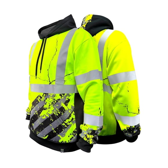 Sudadera con capucha SafetyShirtz SS360 Hi Vis para hombre, 3XL, clase 3, ANSI