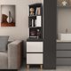 thumbnail image 3 of Gabinete esquinero para sala de estar, sofá, gabinete esquinero, estante de almacenamiento, trípode, librería para dormitorio, gabinete lateral de espacio estrecho esquinero, 3 of 4