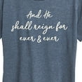 thumbnail image 3 of Instant Message - And He Shall Reign - Women's Short Sleeve Graphic T-Shirt, 3 of 6