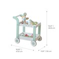 thumbnail image 3 of Teamson Kids Afternoon Sip Wooden Dessert Cart with Rolling Wheels and 24 Pcs Play Food for Pretend Play, 3 of 14