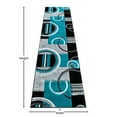 thumbnail image 4 of Masada Rugs High Quality Hand Carved Area Rug Modern Contemporary Turquoise Grey Black (2 Feet X 7 Feet 3 Inch) Runner, 4 of 6