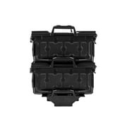 YakAttack TracPak Combo Kit, Set of Two Stacking Fishing Gear Storage Boxes with Track Mount Base, Black (SSO-1002) | Kayak Fishing Accessories
