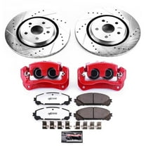 PowerStop Front Z36 Truck & Tow Brake Pad and Rotor Kit with Red Powder Coated Calipers Fits: LEXUS Select Models KC7688-36
