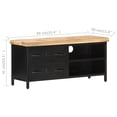 thumbnail image 4 of vidaXL TV Cabinet TV Stand 90x30x41 cm Rough Mango Wood, 4 of 5