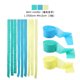 thumbnail image 1 of Xiao Hua Serpentinas de papel crepé (3 rollos), paquete de papel crepé azul, verde y amarillo para decoración de cumpleaños y baby shower (4,5 cm x 22,8 m/rollo), 1 of 4