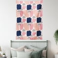 thumbnail image 4 of Navy and Blush Tapestry, Hand Painted Style Brushstrokes in Pastel Colors Abstract Artistic Pattern, Wall Hanging for Bedroom Living Room Dorm Decor, 40W X 60L Inches, Multicolor, by Ambesonne, 4 of 5