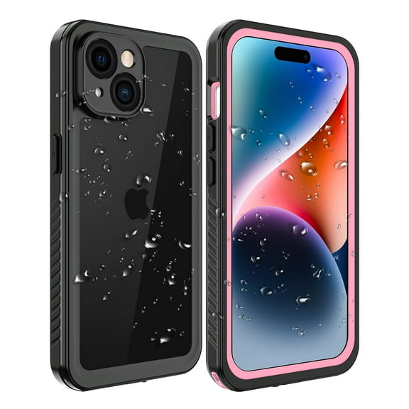 Petocase IP68 Waterproof Case for iPhone 15 Pro 6.1 Inch,Rose Red