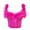 Hot Pink, variant on Xfvqtps Womens Feather Corset Crop Tops Sling Tube Top Spaghetti Straps Bustier Vest Flexible Boned Support Pink