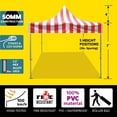 thumbnail image 2 of TentandTable Instant Beach Outdoor Canopy Pop Up Tent, Red and White Striped, 10 ft x 10 ft, 2 of 7