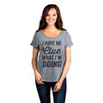 thumbnail image 2 of Thread Tank No Clue Women's Relaxed Slouchy Dolman T-Shirt Tee Heather Grey 3X-Large, 2 of 4