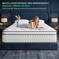 thumbnail image 2 of White 12-Inch Full Size Hybrid Mattress with Memory Foam & Pocket Coils, Medium Firm, Motion Isolation, Breathable, 2 of 5