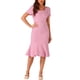thumbnail image 1 of VESTIDO DE SIRENA DE MUJER INSPIRE CHIC PARA FIESTAS DE CÓCTEL AÑOS 50 CON DECORACIÓN DE BOTONES Y VOLANTES, LONGITUD MIDI, L ROSA, 1 of 6
