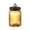 Yellow, variant on Decorative Vintage Glass Storage Jar with Airtight Lid and Pumpkin Knob 6 Inch Canister for Fall Thanksgiving Table Centerpiece Kitchen Countertop Display