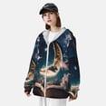 thumbnail image 3 of Balery Artistic Starry Sky Moon Book Sudadera ligera de manga larga con capucha y protección solar UPF 50+ para hombre y mujer, ideal para pesca y running-3X-Large, 3 of 7