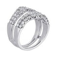 thumbnail image 2 of 1.00 Ct Stunning Round Cut Natural Diamond Engagement Eternity Band for Women Solid 14K White Gold Size 7, 2 of 7