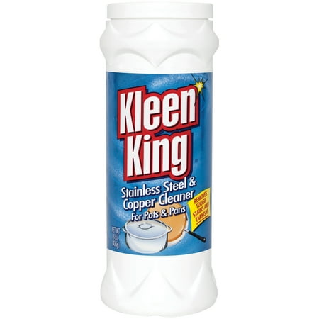 Kleen King® Stainless Steel & Copper Cleaner Powder for Pots & Pans 14 oz. (Best Way To Clean Copper Pots)