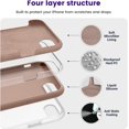 thumbnail image 2 of Silicone Case for iPhone SE 2022 Case/iPhone SE 2020 /iPhone 8/7 Case, [Military Grade Drop Protection] Shockproof Protective Phone Case Slim Thin Cover 4.7-Inch,Light Brown, 2 of 12