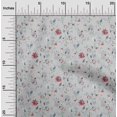 thumbnail image 2 of oneOone Rayon Light Gray Fabric Floral Sewing Material Print Fabric By The Yard 56 Inch Wide, 2 of 5