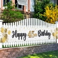 thumbnail image 2 of Happy 45th Birthday Banners Cheers To 45 Years Old Birthday Home Outdoor Yard Lawn Sign Backdrop 45th Birthday Party Decorations, 2 of 4