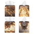 thumbnail image 2 of Balery Golden Horned White Dragon Porta Pañuelos de Cuero con Estampado – Funda Moderna Cuadrada para Caja de Pañuelos, Dispensador 5x5x5'', 2 of 7