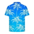 thumbnail image 5 of FAHXNVB Boys Palm Tree Print Hawaiian T Shirt Short Sleeve Collared Button Tees Tops Beach Vacation Summer Fashion Breathable Shirts 5-15 Years, 5 of 6