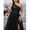 Black-0XL, variant on Black One-Shoulder Evening Gown With Floral Appliqué And Sparkly Tulle