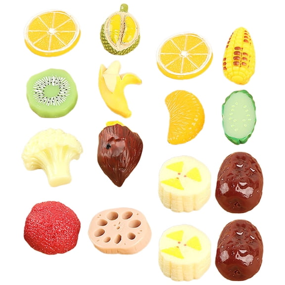 NICEXMAS 18Pcs Realistic Resin Small Vegetable Models for Dollhouse Table Centerpiece Decor