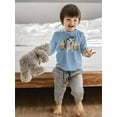 thumbnail image 2 of Husky Pup Retro Design Long Sleeve Toddler -Image by Shutterstock,  2 Toddler, 2 of 4