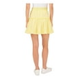 thumbnail image 2 of RILEY&RAE Womens Yellow Smocked Sheer Clip Dot Lined Pull On Mini Ruffled Skirt M, 2 of 4