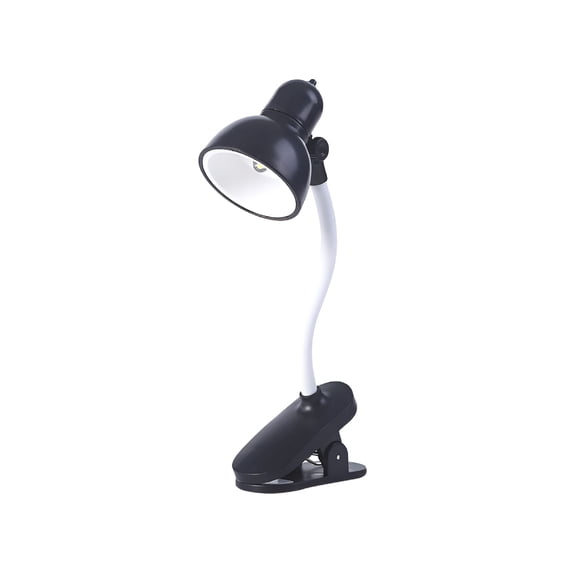 HIBIBUD Mini Clip Small Table Lamp Book Clip Reading Lamp Household Night Light Black