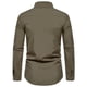 thumbnail image 4 of Blusa y camisa de manga larga con cuello vuelto para hombre, informal, con botones y retazos, de poliéster, 4 of 9